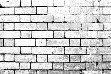 Black and white brick texture worn grunge background