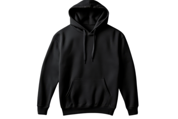 Stylish black hoodie with a modern design and comfortable fit