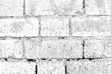 Black and white brick texture worn grunge background