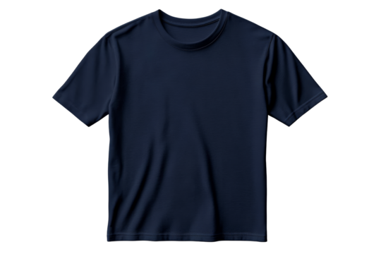 Navy blue short sleeve t shirt with a plain design and soft fabric