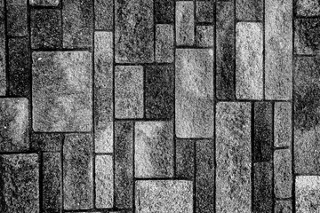 Black and white brick texture worn grunge background
