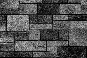 Black and white brick texture worn grunge background
