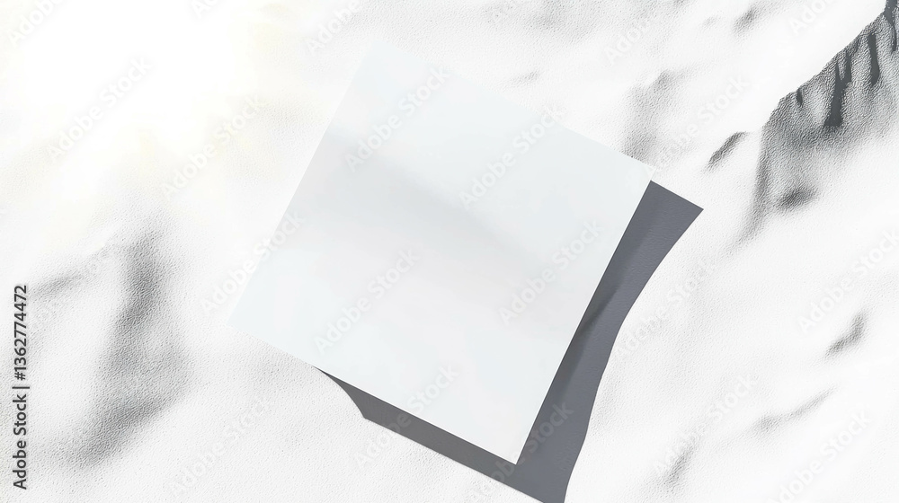 Poster Minimalist realistic sticky note on textured surface for creative design concepts