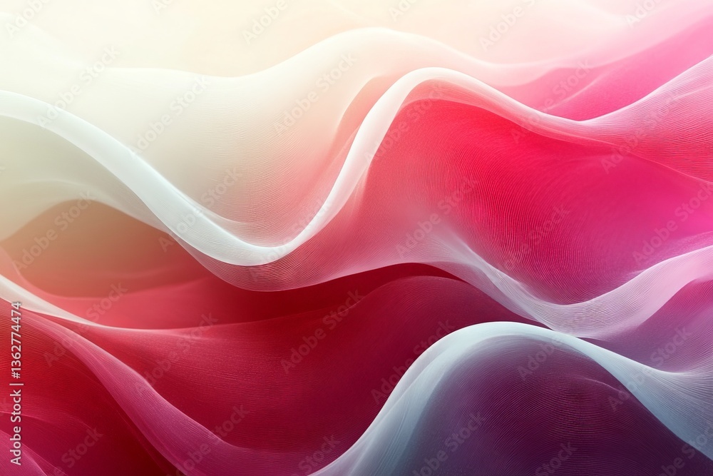 Leinwandbilder delicate layers of flowing fabric in soft pink and white hues create a serene and elegant visual exp