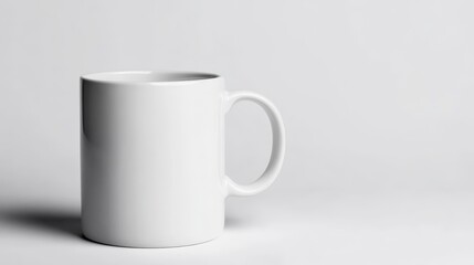 Fototapeta premium Ceramic Mug On White Background Minimalist Studio Photography