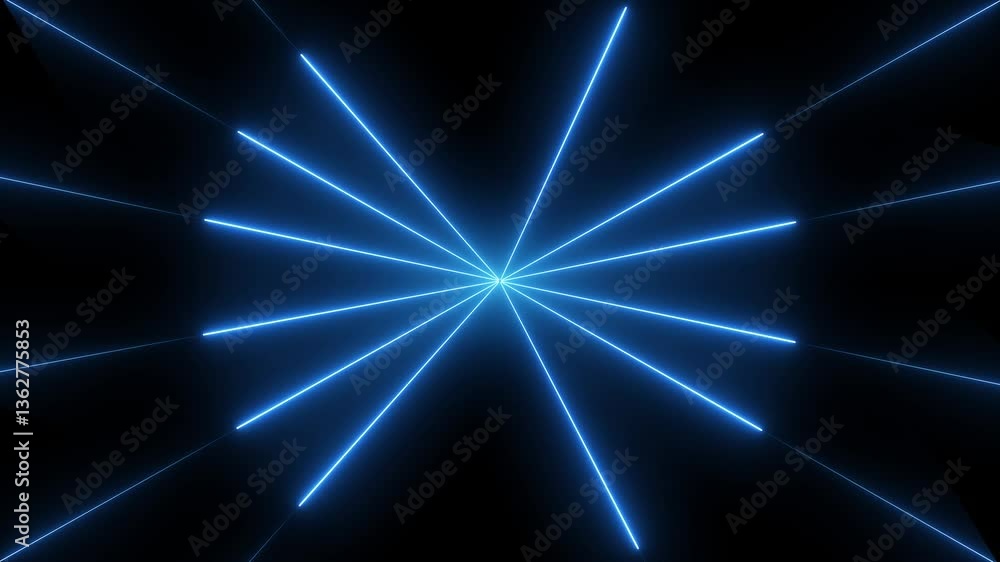 Poster neon line background animation. abstract red color neon lights line animation neon line ,abstraction