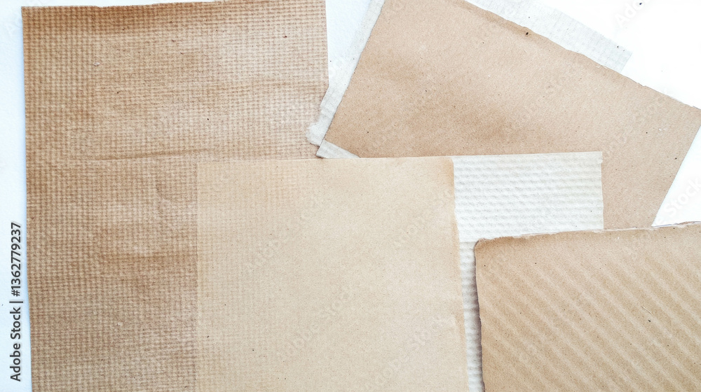 Leinwandbilder rustic craft paper texture collection for creative design projects