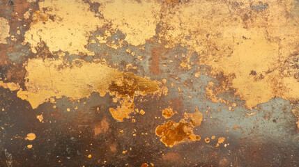 Rustic bronze grunge texture with weathered overlay for creative design