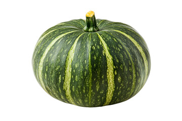 Fresh striped pumpkin with a smooth surface and vibrant colors