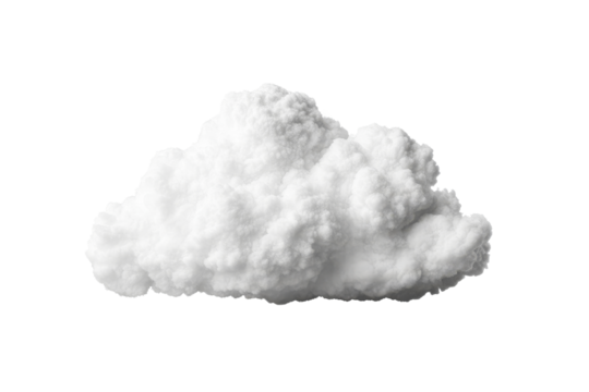 Fluffy white cloud floating in a clear sky during daytime hours