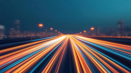 Obraz premium A futuristic highway system optimized by AI-driven logistics modeling