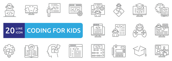 coding for kids icon sheet