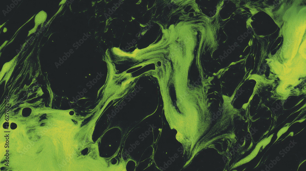 Poster chaotic grunge lime texture with high contrast overlay for artistic design