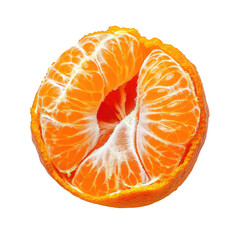 Freshly cut tangerine, vibrant orange segments