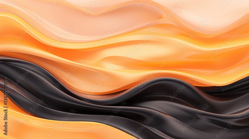 Poster dynamic abstract background, flowing wavy lines and vibrant colors in motion