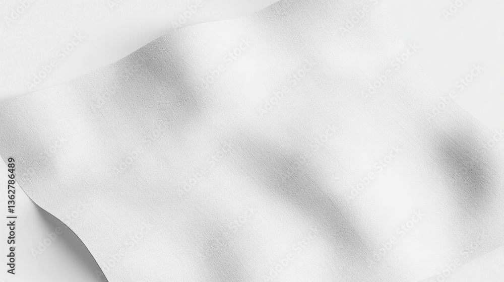 Leinwandbilder elevated view of high resolution white paper sheet texture for design and art projects