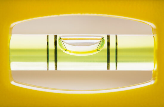 Close-up of level bubble
