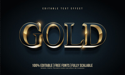 Glossy 3d gold text effect featuring shiny metal typography, logo or icon mockup, golden glitter light texture, sparkle overlay and royal luxury background for social media business marketing. 3d gold