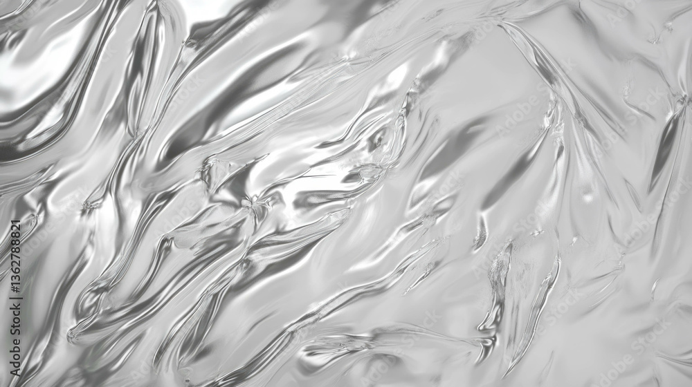 Poster Abstract silver texture with chaotic moon-like patterns for design
