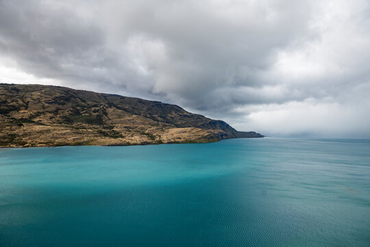 Clouds over Toro Lake in Torres Del Paine National Park