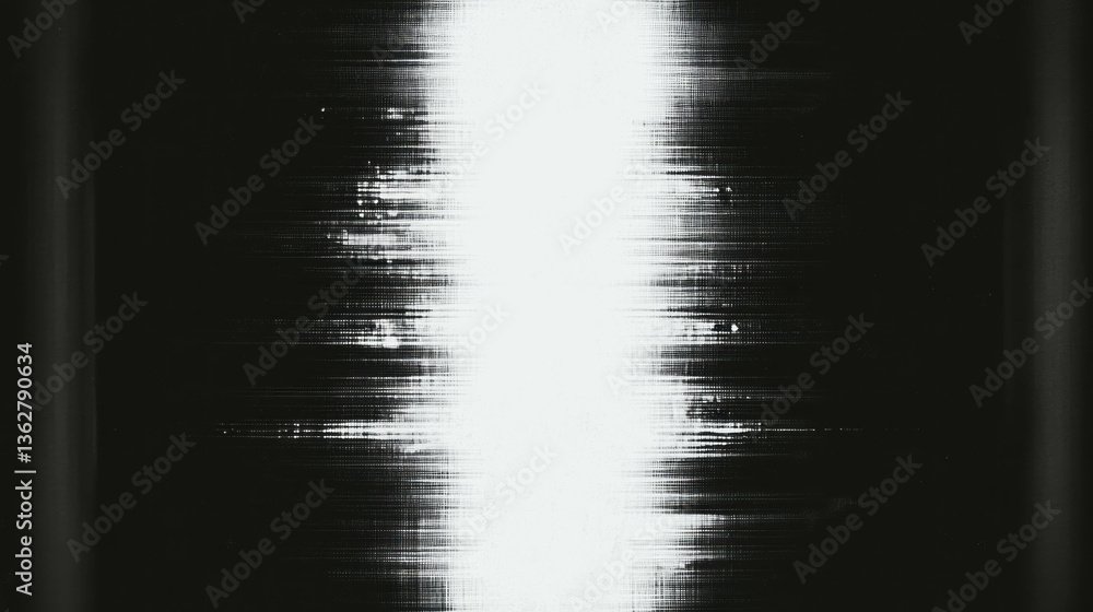 Poster vintage analog tv fuzzy static screen texture for retro design inspiration