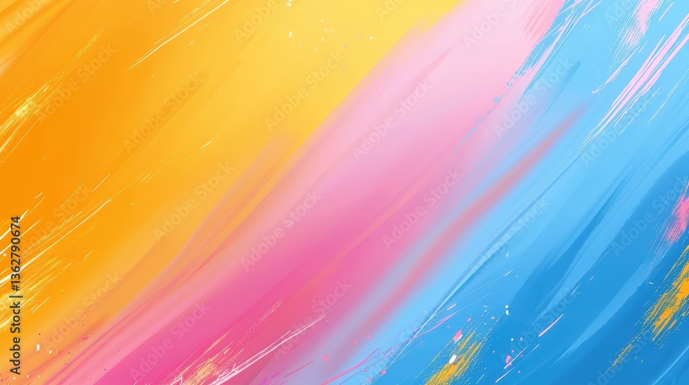 Poster colorful abstract painting background with dynamic brush strokes and texture vivid
