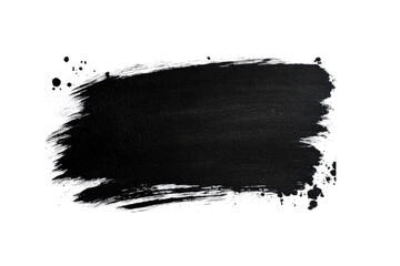 Black brush stroke with transparent background for creative projects