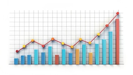 Obraz premium data graph on a white background 