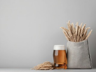 Minimalist craft beer festival poster mockup, bold typography on a monochrome background