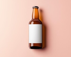 Abstract minimalist craft beer label design concept, bold typography on a clean background
