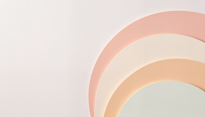 Obraz premium Abstract pastel colors in curved shapes on a soft background 