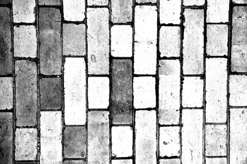Black and white brick texture worn grunge background
