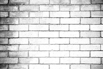 Black and white brick texture worn grunge background

