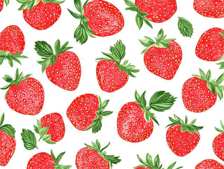 Isolated Strawberry Pattern
