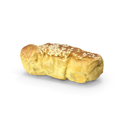 Sweet crescent bread roll sesame seeds