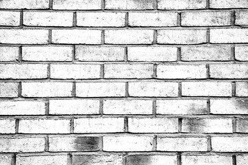 Black and white brick texture worn grunge background
