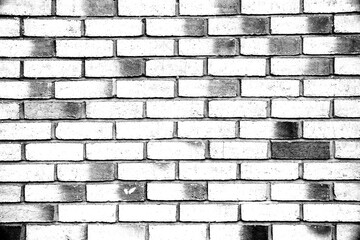 Black and white brick texture worn grunge background
