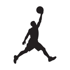 silhouette of a basketball player