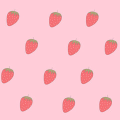 seamless pattern with strawberry, fabric pattern.