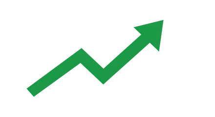 A green arrow pointing upwards 