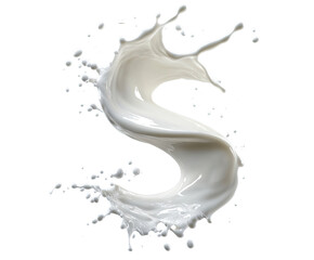 Milk Splash in the Shape of an S