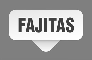 fajitas sticker. fajitas sign isolated on gray background