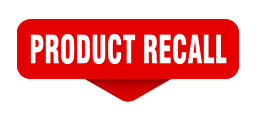 product recall sticker. product recall sign on transparent background
