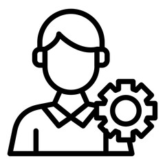 Obraz premium Project Manager Male Icon