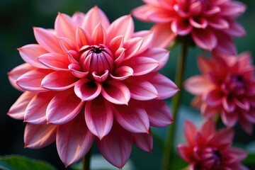 Intricate dahlia blooms, vibrant hues, lush petals, wedding, bloom, summer pattern