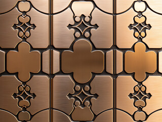  brushed copper with intricate patterns