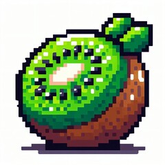 Fototapeta premium kiwi fruit design illustrator, pixel art