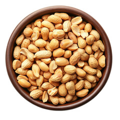 Shelled peanuts in a bowl