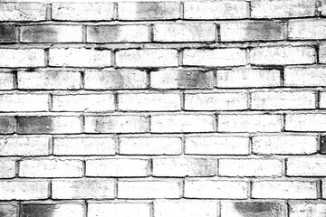 Black and white brick texture worn grunge background