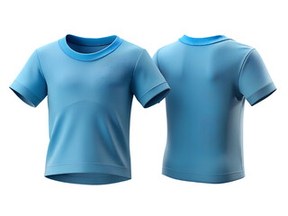 3D Render of Blue T-Shirt, T-shirt Mockup 
